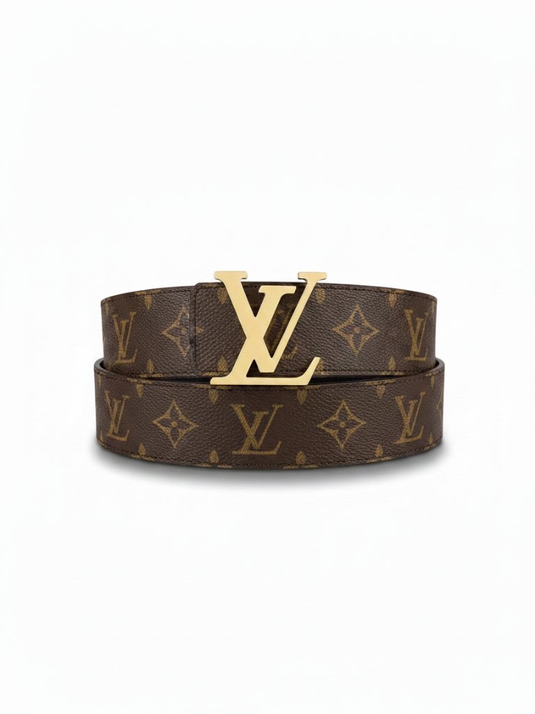 Lv Initials 40mm Reversible Belt In Monogram Canvas